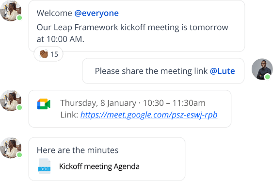 Discussion and comments interface preview